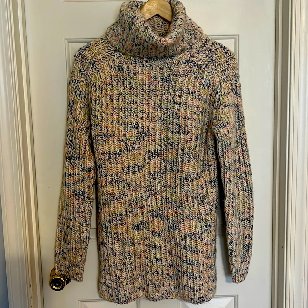 Lou & Grey for Loft chunky multi colored sweater